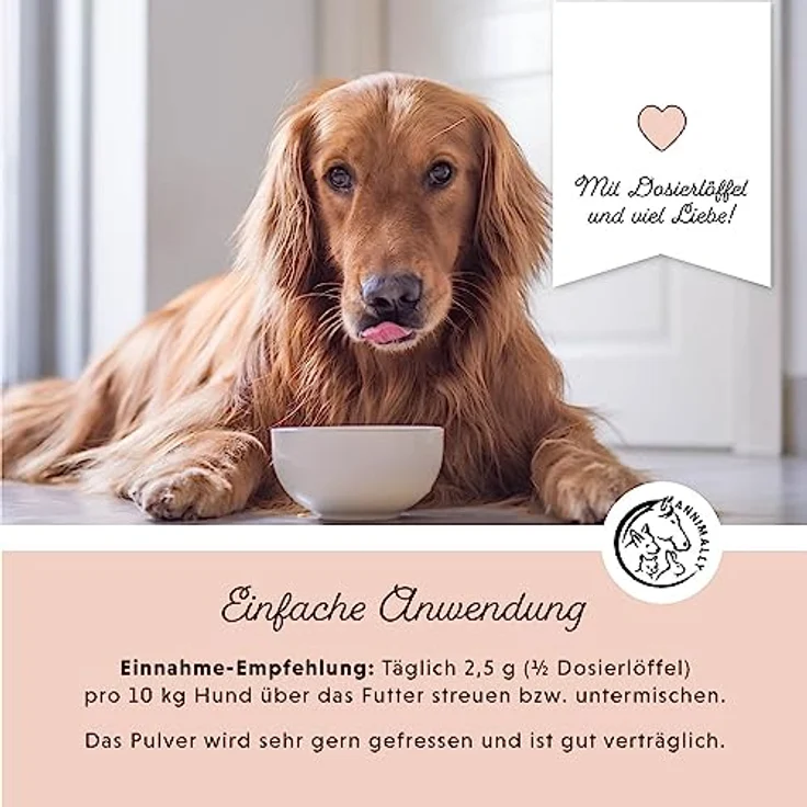 Annimally Multivitamin Komplex Pulver für Hunde, 200g mit Gerstengras, Spirulina und Bierhefe, über 17 natürliche Vitamine & Mineralien – Bild 5