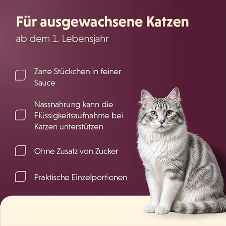 animonda Vom Feinsten Adult Geflügel Vielfalt in Sauce Mixpack, 12 x 85 g, hochwertiges Katzen-Nassfutter mit Huhn, Pute und Leber – Bild 4