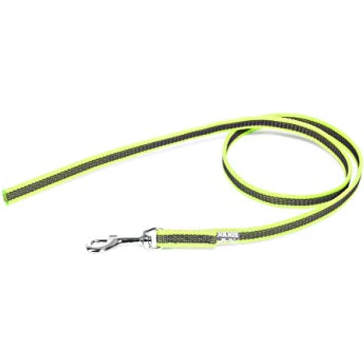 JULIUS K-9 IDC Color & Gray gumierte Leine, 14 mm x 1 m ohne Schlaufe, widerstandsfähig und rutschfest, Neon-Grau – Bild 2