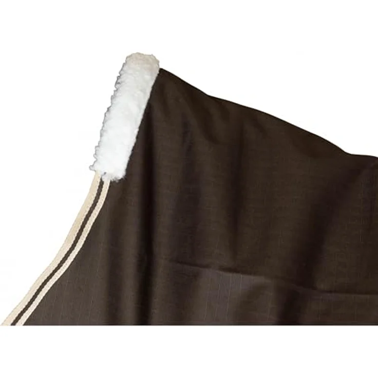 RL24 Winterdecke Weidedecke 600D Basicline, atmungsaktive, wind- & wasserdichte Outdoordecke mit Innenfutter & Kreuzbegurtung, Dunkelbraun, 145cm (200g/m² Füllung) – Bild 4