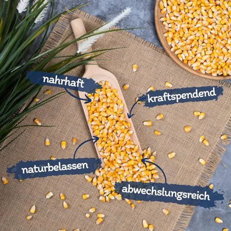 LYRA PET Körnermais Futtermais, 20 kg, nährstoffreiche Ergänzung für Vögel und kleine Nagetiere, glutenfrei – Bild 2