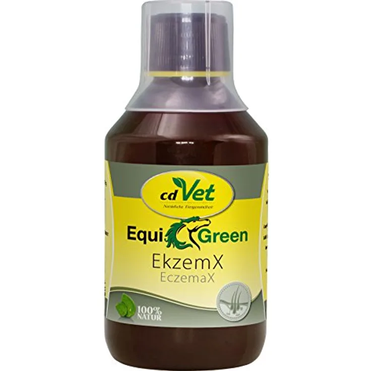 cdVet EquiGreen Sommerhaut Elixier 250ml – Ergänzungsfuttermittel zur Unterstützung des Hautstoffwechsels bei Pferden
