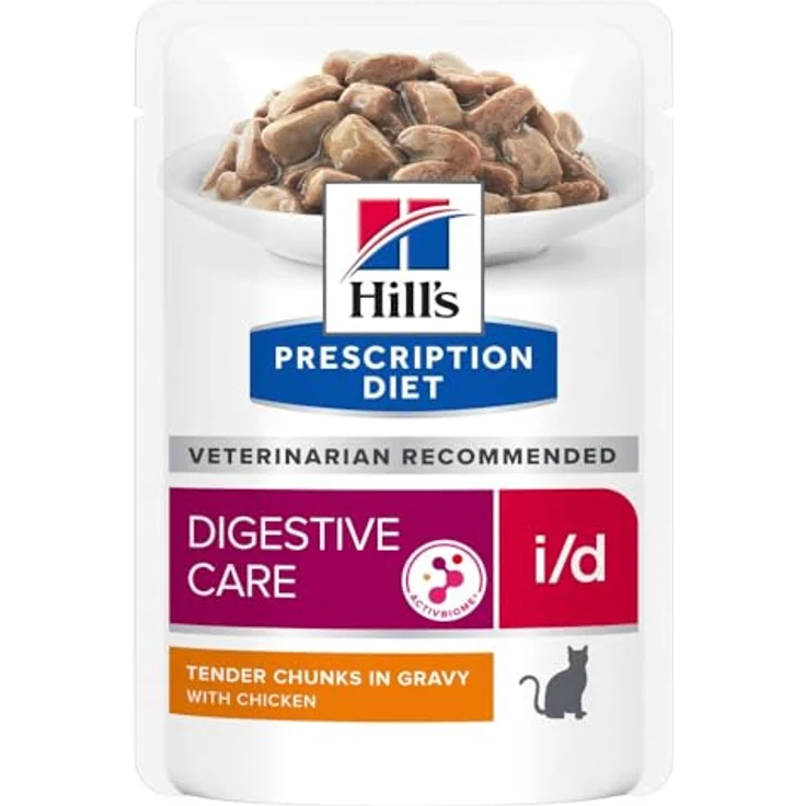 Hill's Prescription Diet i/d Huhn, leicht verdauliches Katzenfutter mit präbiotischen Fasern, 12x85 g – Bild 1