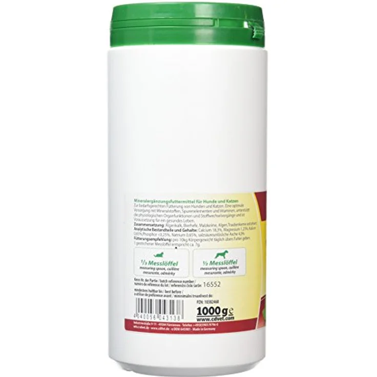 cdVet Fit-BARF Micromineral 1 kg, Mineralstoff- und Spurenelemente-Pulver für Hunde und Katzen, 100% natürliche Zutaten – Bild 3