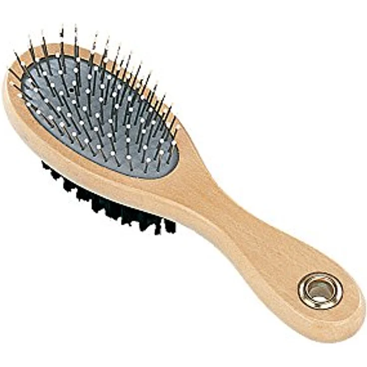 Nobby Nature Line Hundebürste klein; doppelt, braun, schwarz – Bild 2