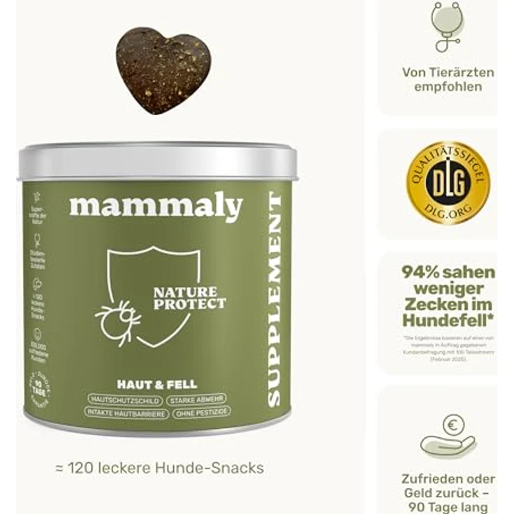 mammaly 12-in-1 Bierhefe Leckerli, Hunde-Snacks für Hautpflege mit Schwarzkümmelöl, Kokosöl und Vitamin B1, 120 Stück (350g) – Bild 2