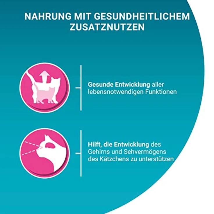 PURINA ONE Junior 1–12 Monate, Katzentrockenfutter reich an Huhn, 750g Beutel, unterstützt gesunde Entwicklung und Abwehrkräfte – Bild 3