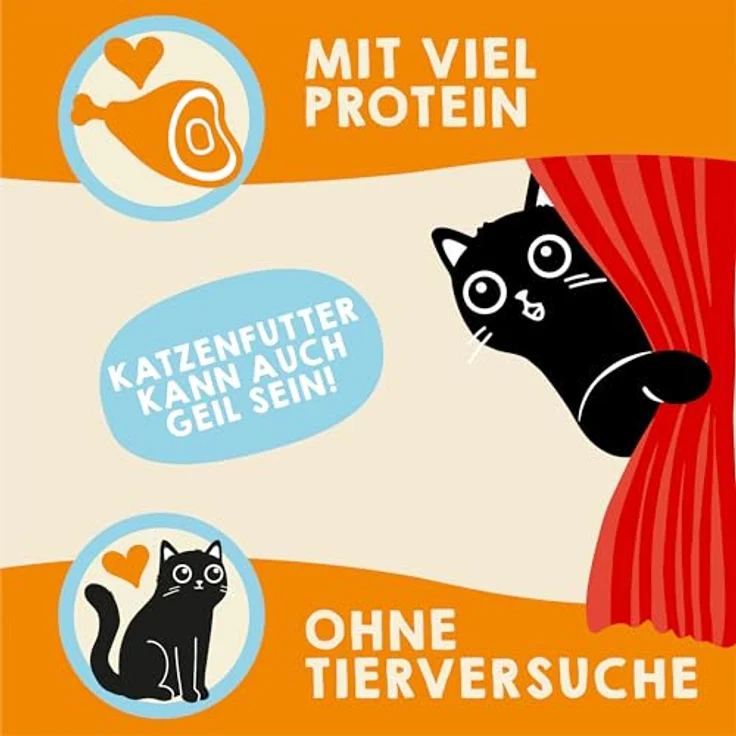 Lucky Lou Adult Mix-Paket Katzenfutter nass, 24 x 400g, getreidefreies Hochwertiges Nassfutter mit viel Protein, ohne Zucker, Made in Germany – Bild 4