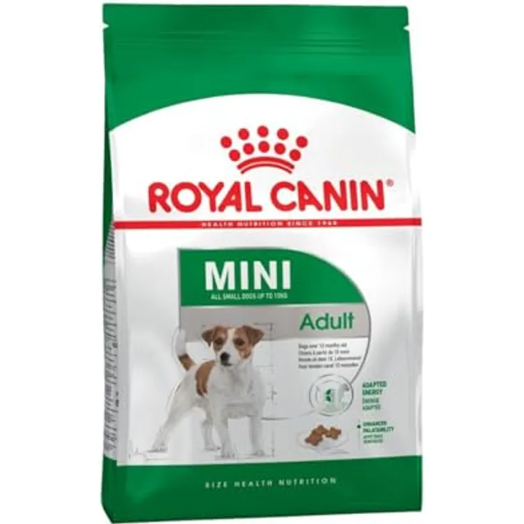 Royal Canin Mini Adult, 4 kg Trockenfutter für kleine Hunde, Omega-3 für Haut und Fell, angepasster Energiegehalt, optimale Krokettengröße