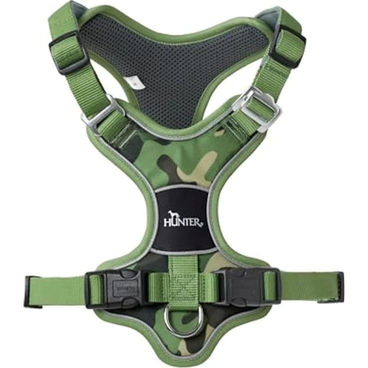 HUNTER Geschirr DIVO CAMOUFLAGE, grün, ergonomisch geformt, 5-fach verstellbar, atmungsaktiv gepolstert, reflektierend mit 3M Scotchlite, Größe L-XL – Bild 5