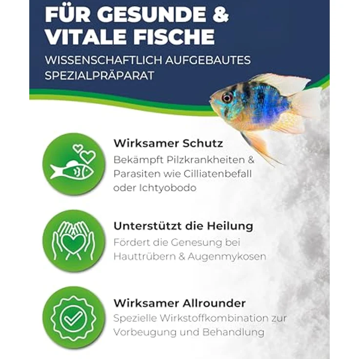 HOBBY Ektozon N, Arzneimittel gegen Pilze und Bakterien für Fische, 125 g, Pflege für Süß- und Meerwasserfische – Bild 2