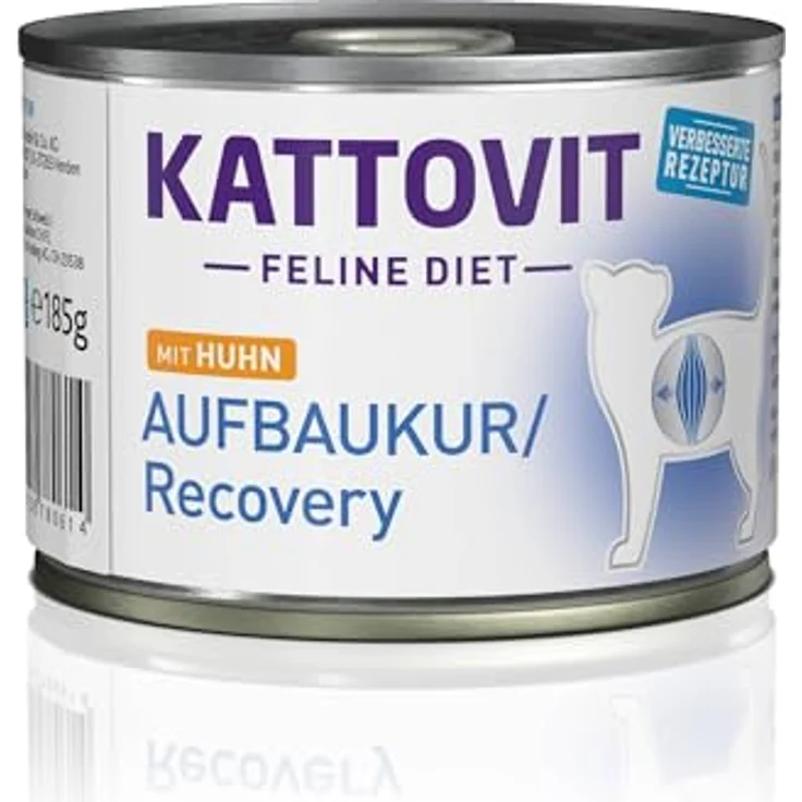 KATTOVIT Recovery Nassfutter für Katzen, glutenfreies Diätfutter mit Huhn für Katzen mit Untergewicht und Rekonvaleszenz, 12 x 185 g – Bild 2