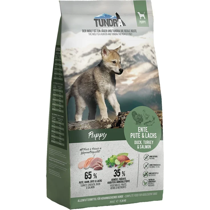 Tundra Dog Puppy, Trockenfutter für heranwachsende Hunde, 11,34 kg, getreide- und zuckerfrei – Bild 1