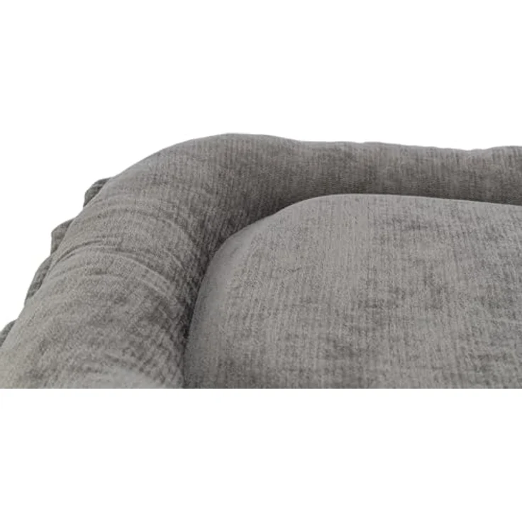 Trixie Hundekissen Vital Lennox, ovales orthopädisches Hundebett in Grau, 70×55cm mit viskoelastischem Schaum für Memory-Effekt und rutschsicherem Boden - 371340 – Bild 2