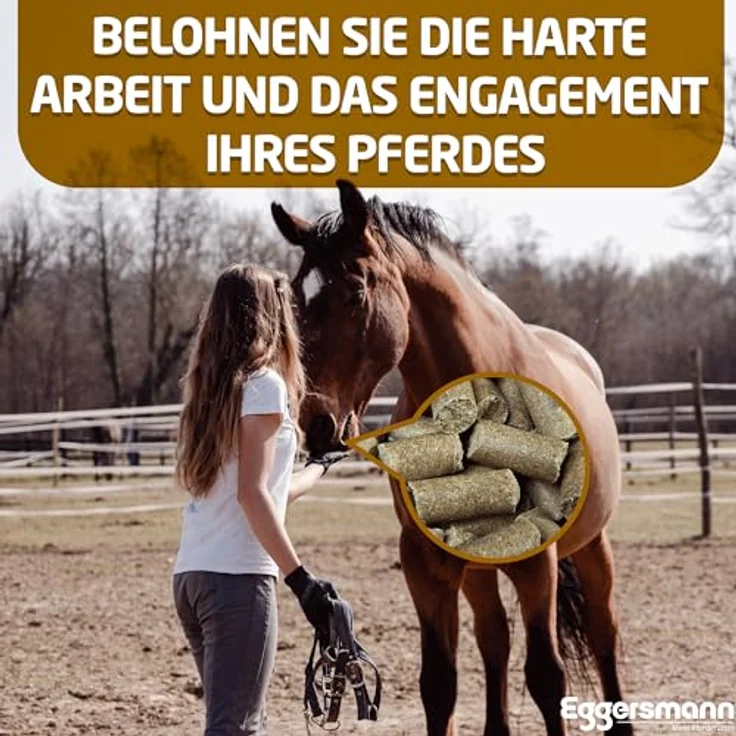 Eggersmann Mein Pferdefutter 1kg Lecker Bricks, Getreidefreie & kalorienarme Pferde-Leckerlis, für Pferde & Ponys, höchste Qualität, ideal als Belohnung – Bild 3