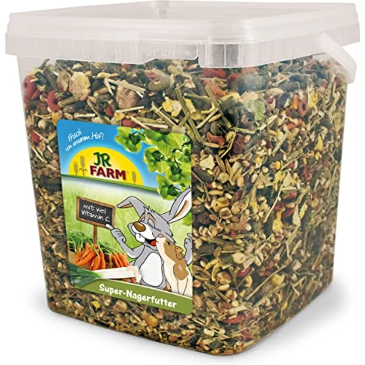 JR FARM Super-Nagerfutter 5 l Eimer, Hauptfuttermittel für Zwergkaninchen und Meerschweinchen, gentechnikfrei, hergestellt in Deutschland – Bild 1