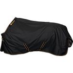 Bucas Irish Turnout Light 50g, Pferdedecke mit Rückenlänge 155 cm, schwarz/gold