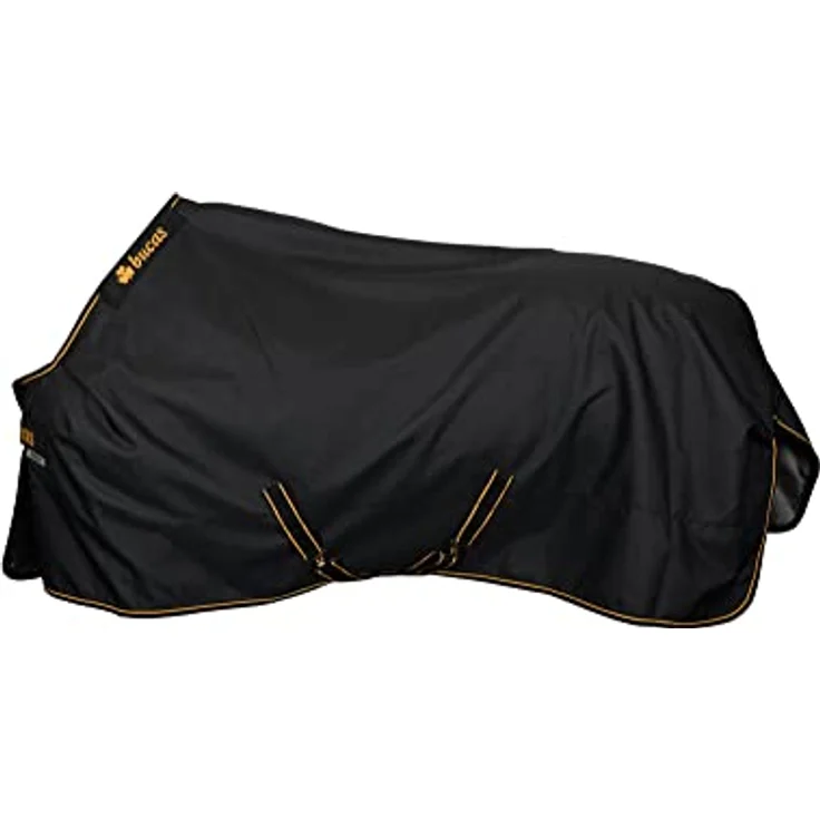Kerbl Bucas IrishTurnout Pferdedecke Extra 300g, Rückenlänge 155 cm, schwarz/gold – Bild 1