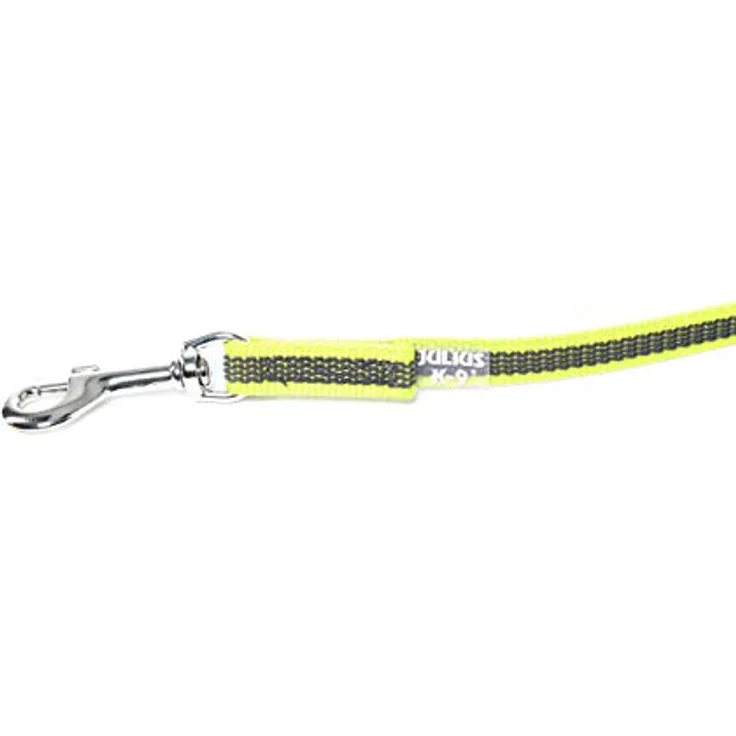 JULIUS K-9 IDC Color & Gray gumierte Leine, 14 mm x 1 m ohne Schlaufe, widerstandsfähig und rutschfest, Neon-Grau – Bild 3