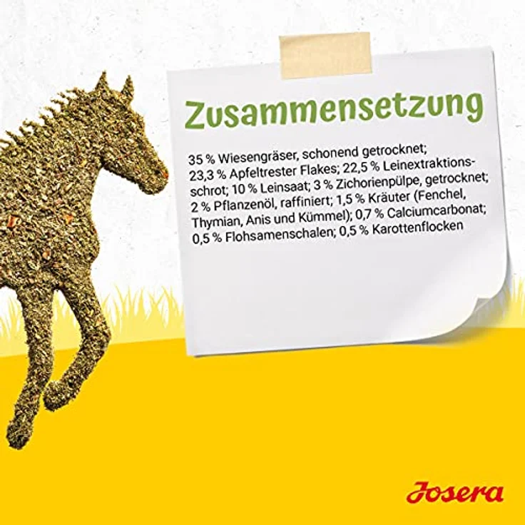JOSERA Kraut & Rüben Mash, Premium Pferdefutter, getreidefrei, stärke- und zuckerreduziert, 15 kg, voll mineralisiert – Bild 4