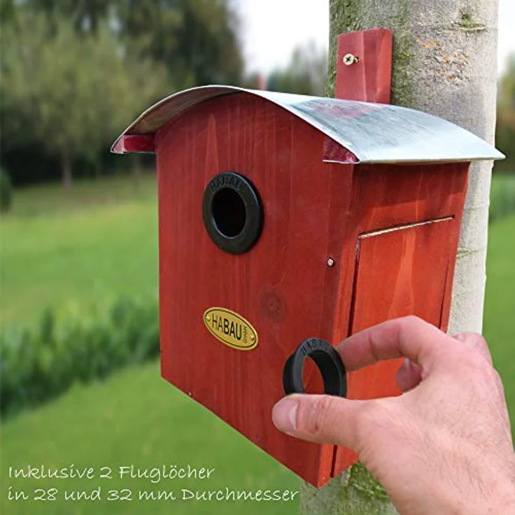 Habau 2964 Nistkasten Runddach, rot – Bild 4