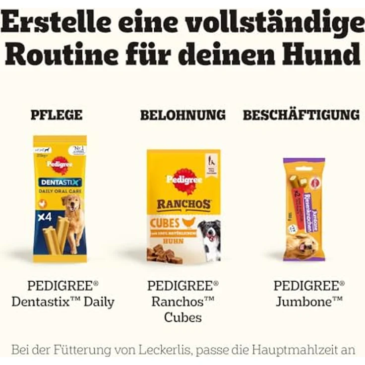 Pedigree Leckerbissen Kau-Happen mit Huhn, 130g, Hundesnack mit Vitaminen für alle Lebensphasen – Bild 3