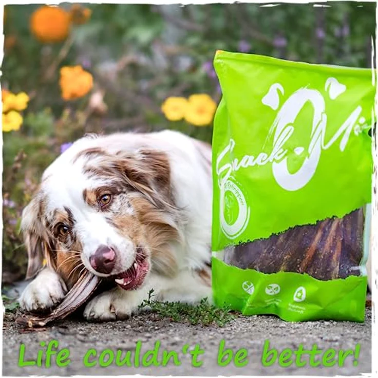 SnackOMio Premium Hundesnack, zarte Fleischstreifen vom Wild, getreidefrei, luftgetrocknet, 1 x 125g – Bild 3