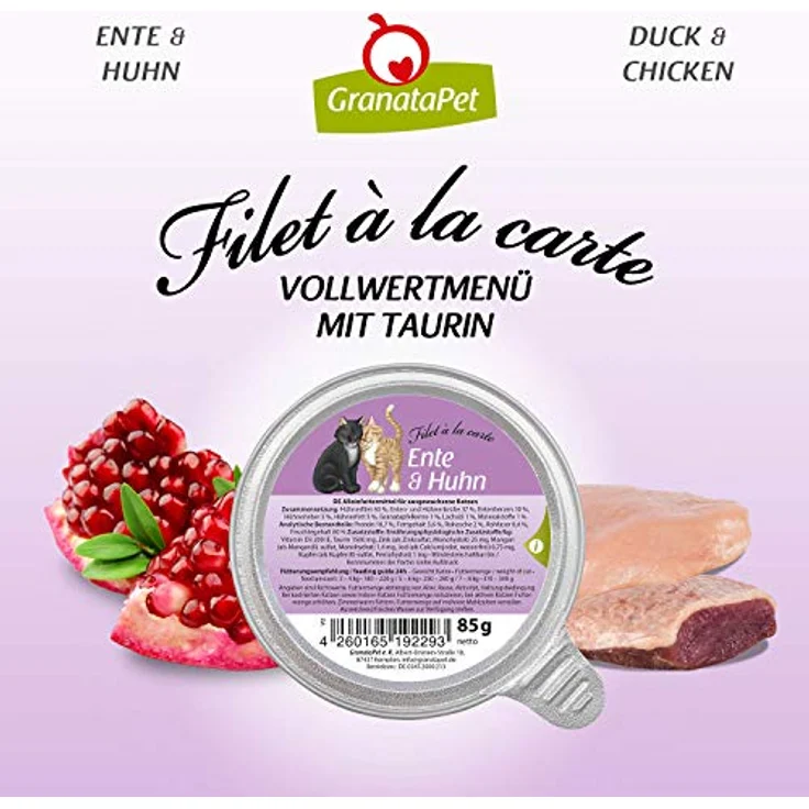 GranataPet Filet à la carte Multipack, Nassfutter für Katzen, 6 x 85 g, hoher Fleischanteil, ohne Getreide und Zuckerzusatz – Bild 3