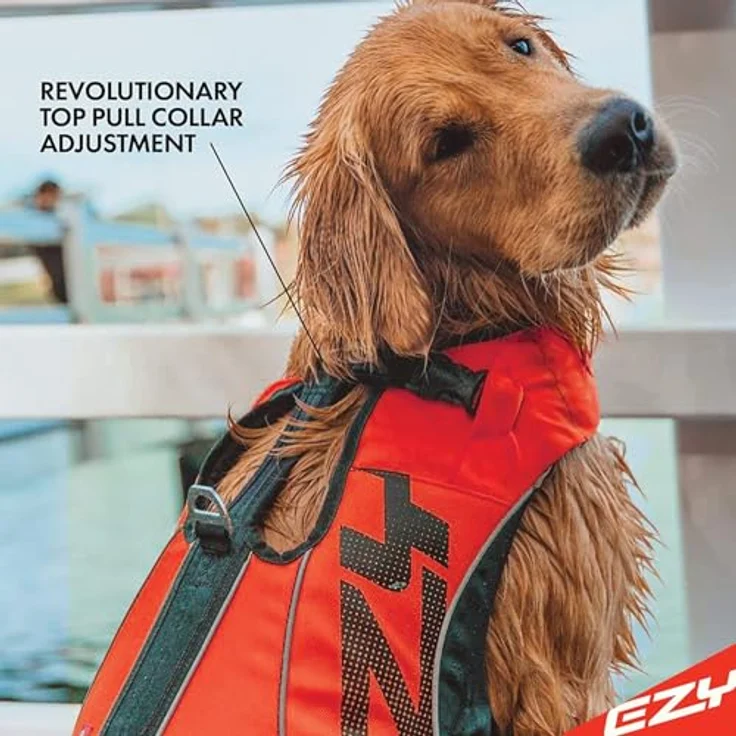 EzyDog DFD X2 Boost Schwimmweste für Hunde – Premium Schwimmhilfe in Größe L, rosa, mit starkem Assistenzgriff und anatomischem Design für Sicherheit am Wasser – Bild 4