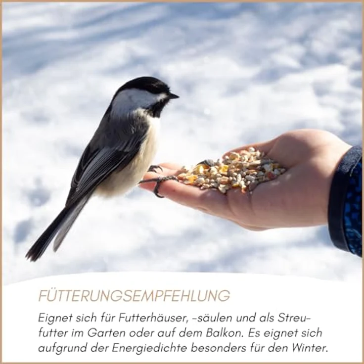 Supravit Premium Fettfutter für Wildvögel 2,5 kg - fettreiches Winterfutter mit Haferflocken, Erdnüssen und Rosinen als energieliefernde Mischung für alle Wildvögel – Bild 5