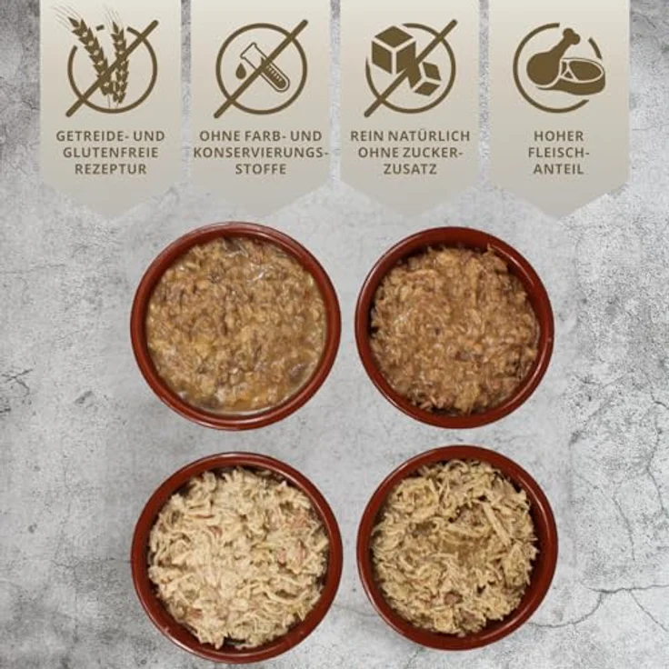 Lyra Pet Lecker.Pet® 24 x 85 g Surf'n'Turf Pouches Katzenfutter in feiner Sauce, 4 Sorten Multipack, Getreidefrei & glutenfrei, Hochwertiges Nassfutter, Reich an Proteinen & Mineralien – Bild 5