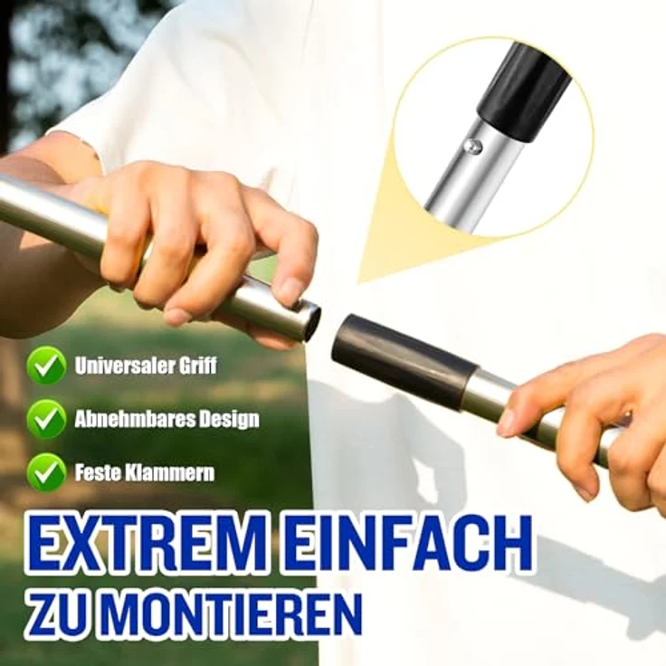 Snagle Paw Hundekotsammler, Abnehmbares 2 Stück Edelstahl Hundekotschaufel Set mit Verstellbarem 97 cm Griff und Antihaftbeschichtung für Große und Mittlere Hunde – Bild 3