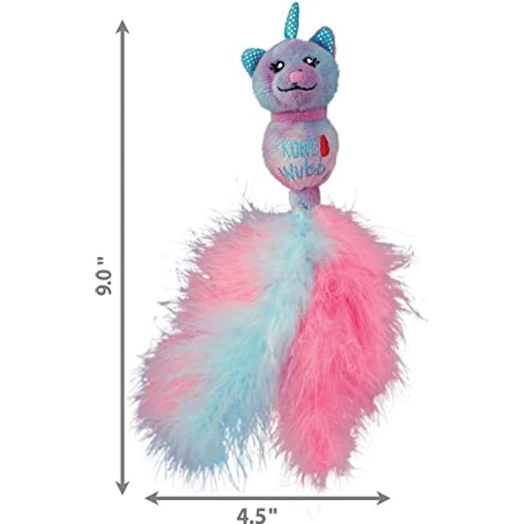 KONG Wubba Caticorn, Katzenspielzeug mit Katzenminze, flatterndem Schweif und rasselndem Geräusch – Bild 6