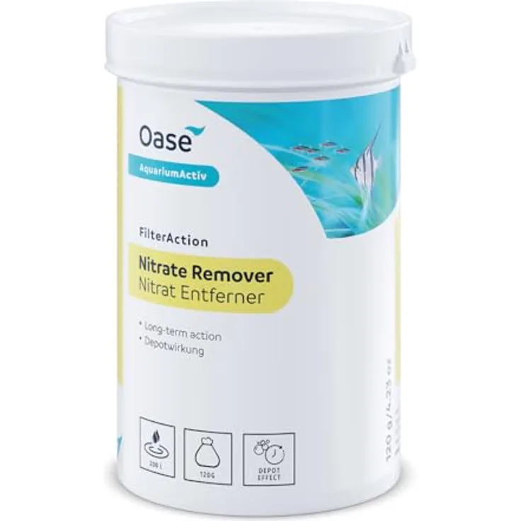 Oase FilterAction Nitrat Entferner 120 g - natürliche Nitratreduktion, erhöht Karbonathärte, Filtermedium