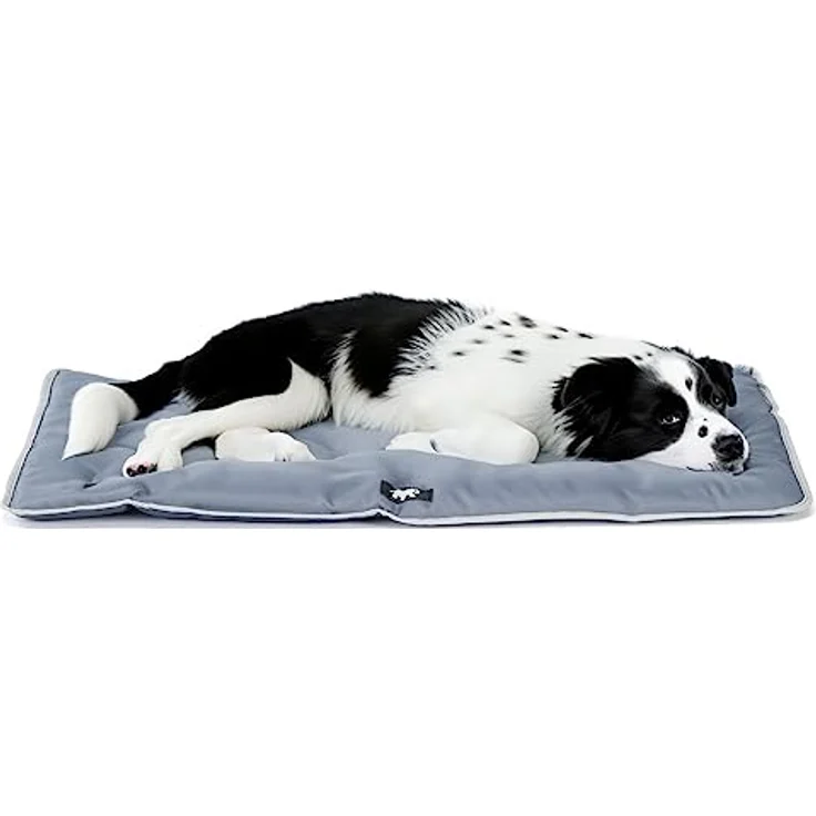 Ferplast Jolly Hundematte & Katzenmatte, waschbares Hundebett, wasserdicht & kratzfest, 83 x 50 cm, M, grau – Bild 1