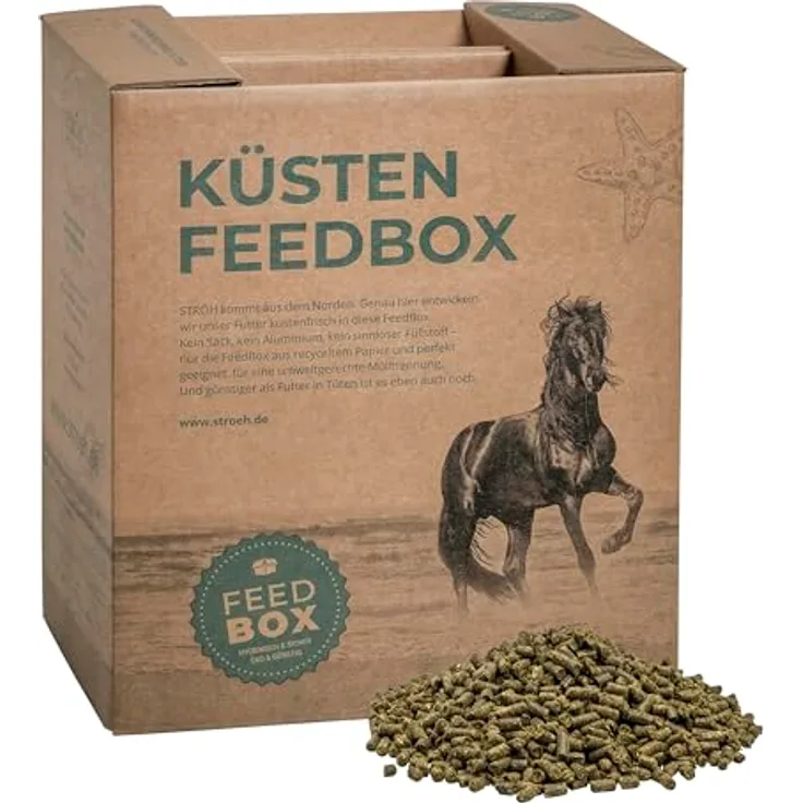 STRÖH Mangan Feedbox 3kg, organisch gebundenes Pferdefutter zur Manganmangel-Ausgleichung