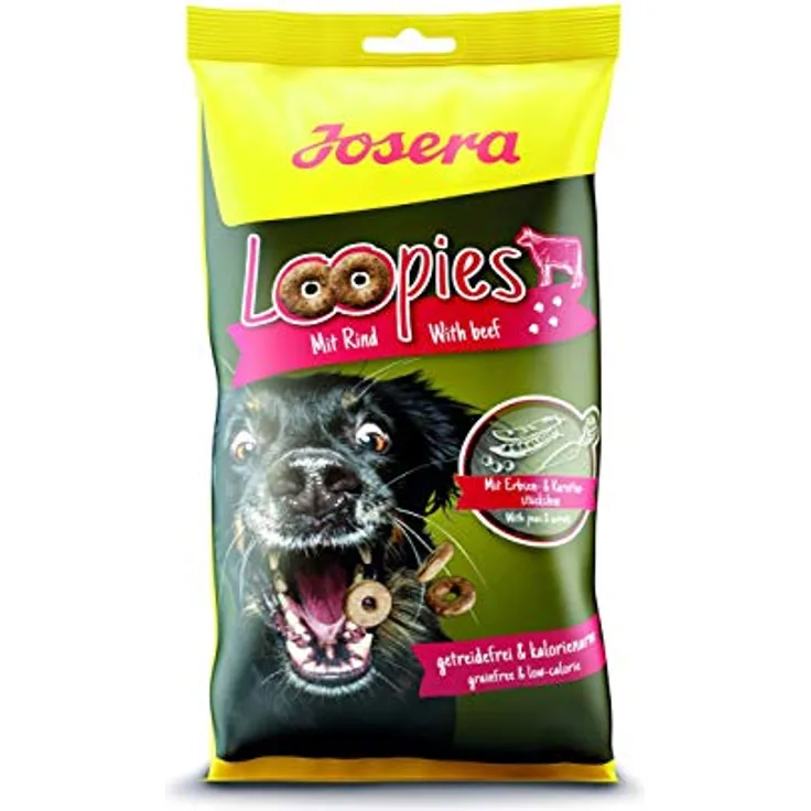 Josera Loopies mit Rind, 11x 150g Hundesnack mit 30% Rinderprotein, Getreidefrei