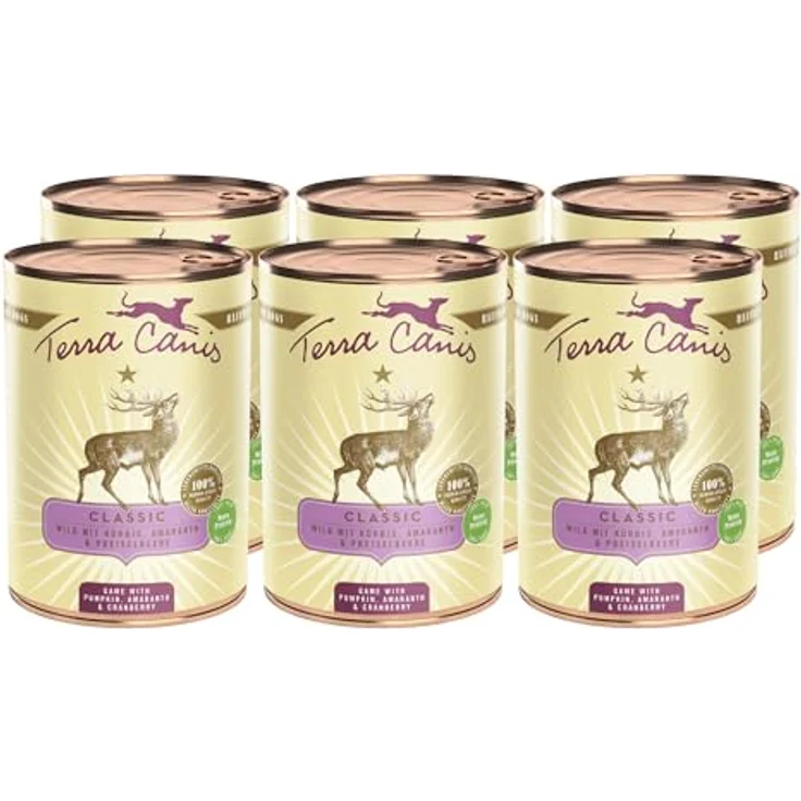 Terra Canis Wild, Kürbis & Preiselbeere - Classic Nassfutter, 6x400g I 100% Lebensmittelqualität, allergen- & getreidearm, glutenfrei – Bild 1