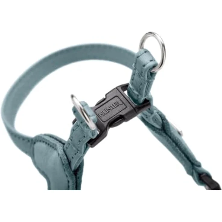 HUNTER Hundegeschirr SOHO MINI, hellblau, aus weichem Rindsleder, fellschonend, leicht, für kleine Hunde & Welpen, Größe XS-S, Made in Germany – Bild 4