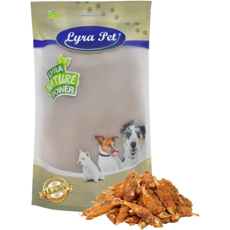 Lyra Pet® Kausnack Wrap mit Hühnerfleisch und Fisch, 1 kg, fettarm, weich und gut verträglich – Bild 1