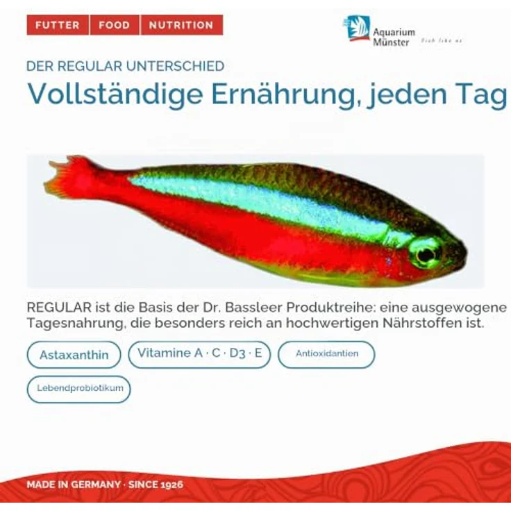 Dr. Bassleer Biofish Food regular "L", Fischfutter für Fische > 5 cm, 600 g – Bild 2
