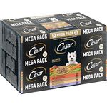Cesar Megapack Landragout, Hundenassfutter in der Schale, 4 Varietäten, 24 x 150g, ohne Zuckerzusatz, schonend zubereitet