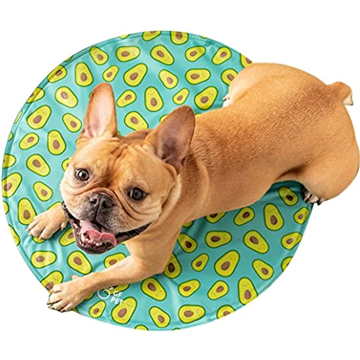 GF Pet Hundematte Elastofit Runde Kühlmatte für Hunde und Katzen - Blau - S/M mit bis zu 7°C Kühlung – Bild 2
