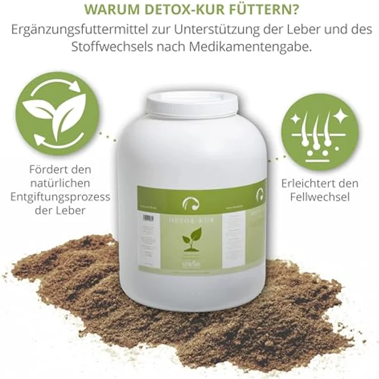 STRÖH Detox-Kur Pferd (2,5kg) • Kräuter-Komplex mit Mariendistel, Artischocke, Löwenzahn & Brennnessel • Getreidefrei • Unterstützt Leber, Nieren & Stoffwechsel – Bild 3