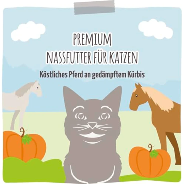 MjAMjAM Premium Nassfutter für Katzen, köstliches Pferd an gedämpftem Kürbis, getreidefrei, 1 x 200 g, hoher Fleischanteil – Bild 5