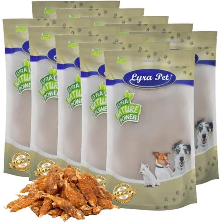 Lyra Pet® 10 kg Wrap mit Hühnerfleisch und Fisch, fettarmer Kausnack für Hunde, leicht zerkauten, nährstoffreiche Belohnung – Bild 1
