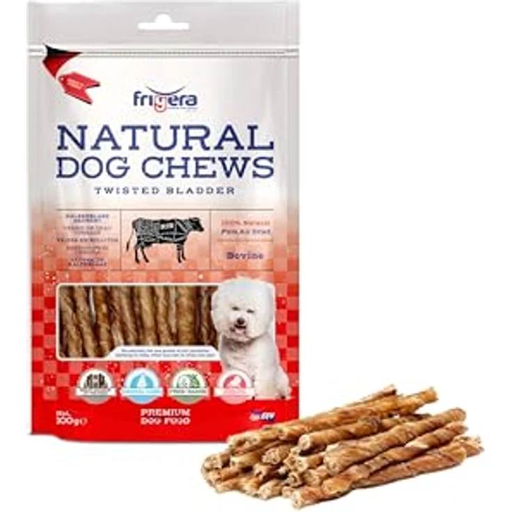 friGERA Kälberblase gedreht, Hunde-Trockenfutter zur Stärkung der Kaumuskulatur, 100 g – Bild 1