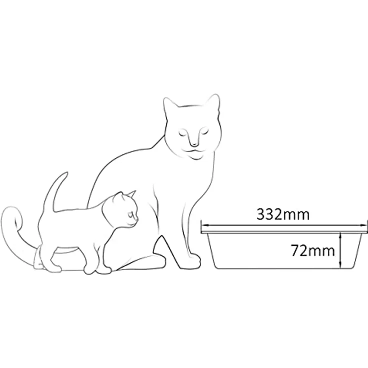 4BIG.fun Katzentoilette Katzentoilette Kleintiere Katzenklo Kätzchen, Kätzchentoilette - Ideal für Kätzchen, Kaninchen und Meerschweinchen, abnehmbares Reinigungssieb, hochwertiger Kunststoff, ohne scharfe Kanten, in verschiedenen Farben erhältlich. – Bild 2