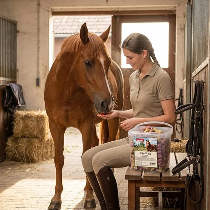 PANTO Leckerli Mix für Pferde Apfel & Karotte, 3,2 kg - Pelletform, schmackhafte Belohnung für Pferde und Ponys, zwei Sorten, Pferdefutter Ergänzung – Bild 3