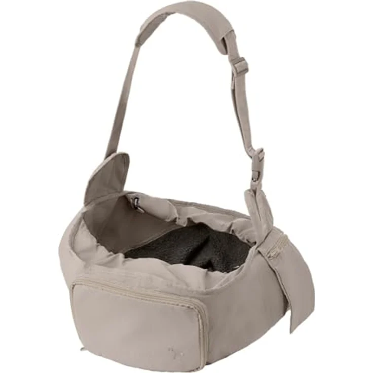 Hunter Tierbedarf Hunde-Tragebeutel Seoul 2-in-1 mit Liegefläche, greige, max. Belastbarkeit 4 kg, waschbar 30 °C, verstellbarer Tragriemen – Bild 1